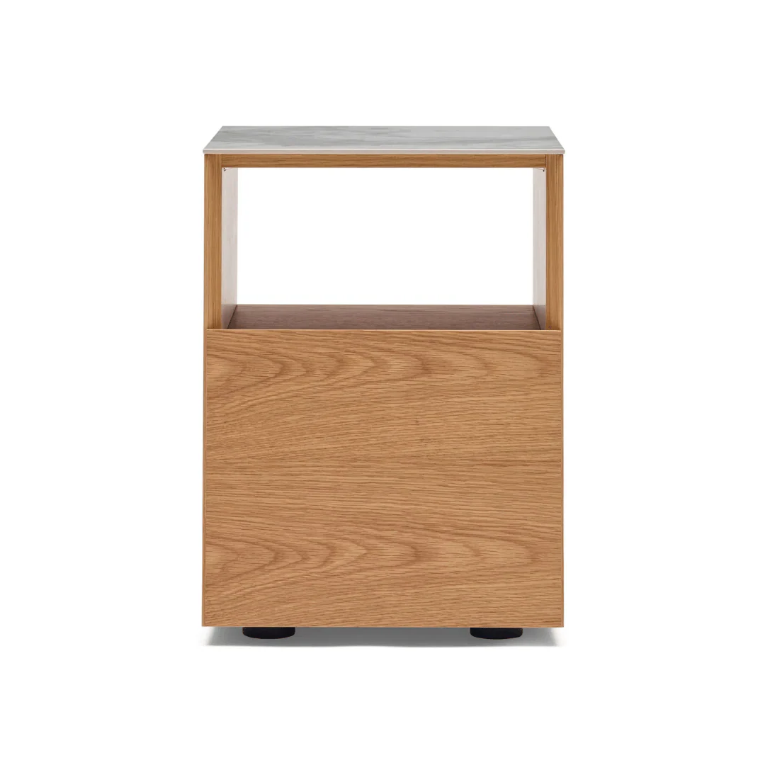 Modern Natural Marble Bedside Table for Bedroom