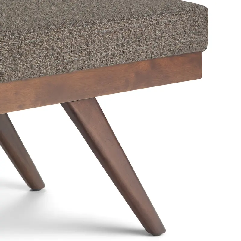 WYNDENHALL Nadine 48 inch Wide Mid Century Modern Rectangle Ottoman Bench