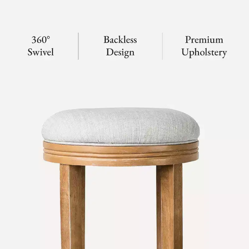 Maven Lane Eva Kitchen Bar Stool with Fabric Upholstery 31