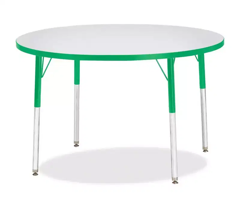 Jonti-Craft Berries Adult Height Color Edge Round Table 42 x 42 in Green