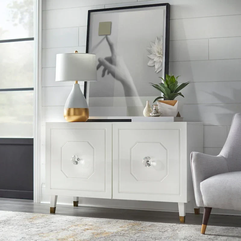 angelo:HOME Jaslene Glossy Glam Buffet/Media Cabinet