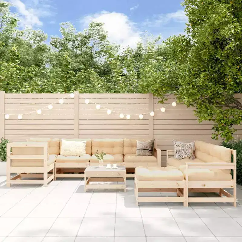 vidaXL Garden Lounge Set Solid Pine Wood Large Modular