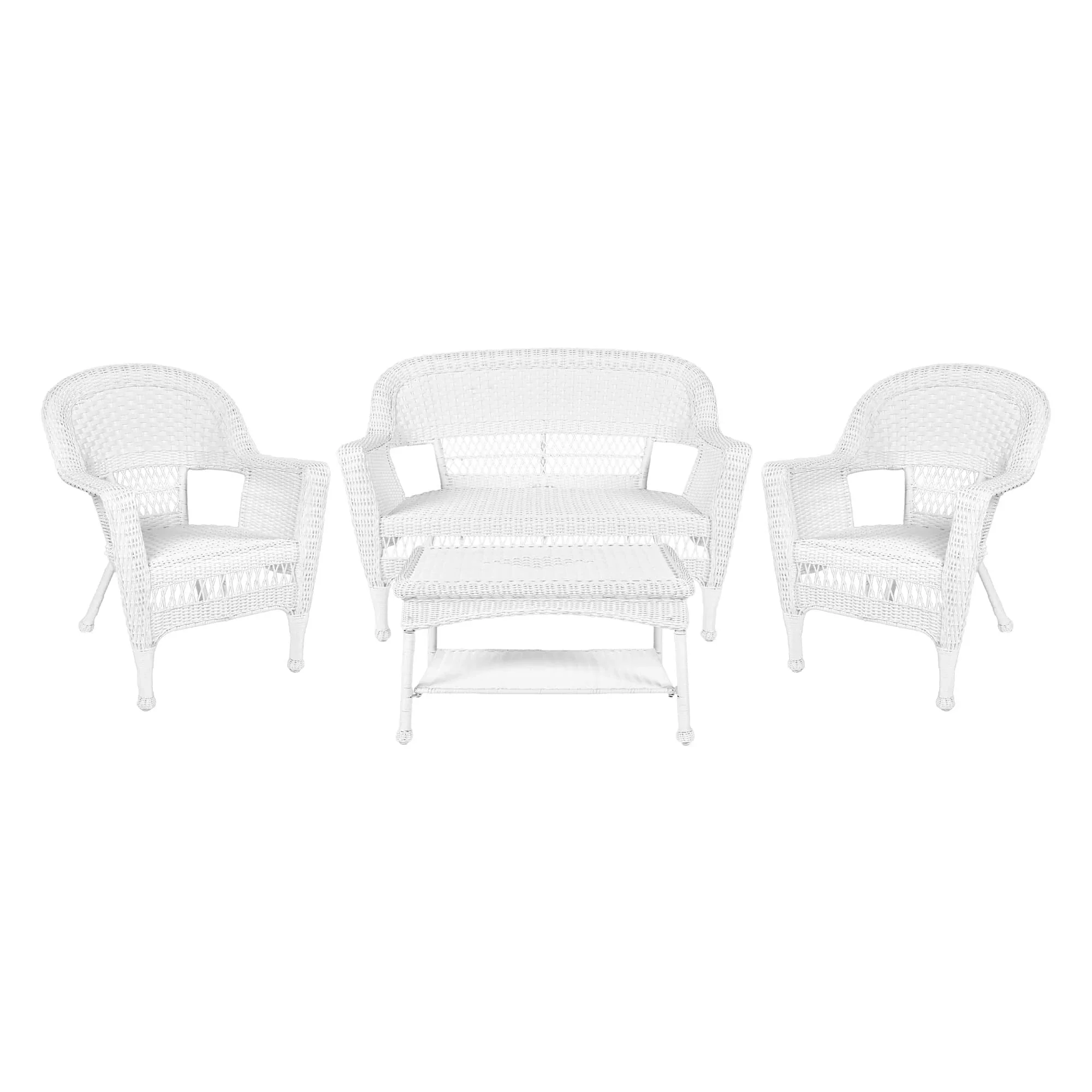 Wicker Patio 4-piece Conversation Set