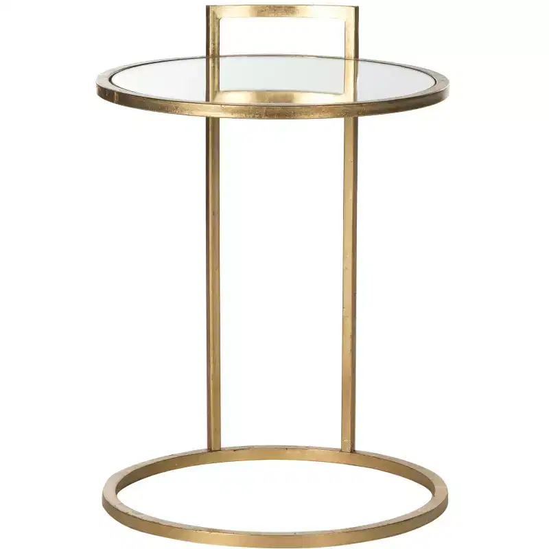 Calvin End Table - FOX2571A - Gold/Mirror - Safavieh Couture