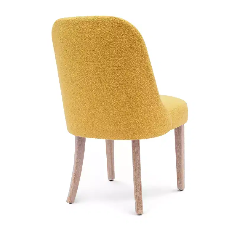 Mid-Century Modern Boucle Upholstered Dining Chair, Set of 6, Water-Resistant Fabric