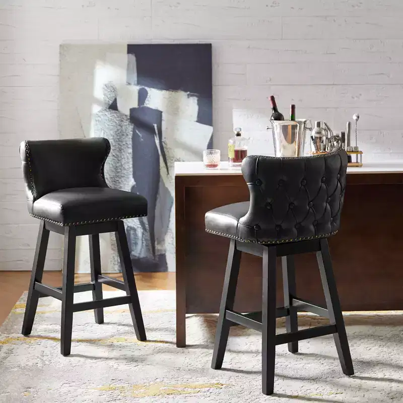 Johannes Swivel Bar & Counter Stool Set of 2|HULALA HOME