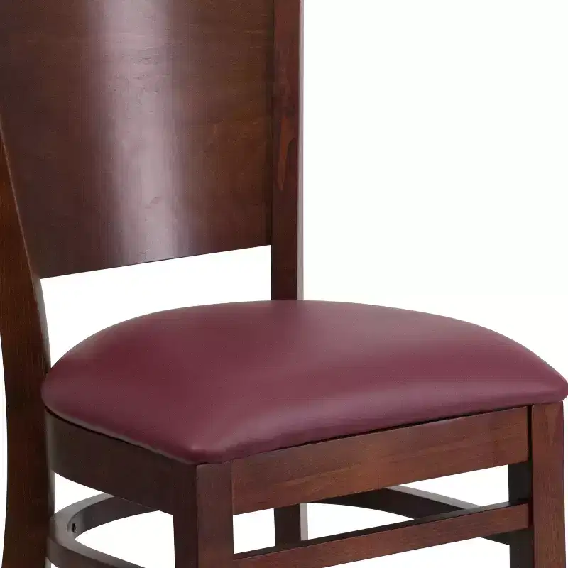 Emma and Oliver Solid Back Wooden Restaurant Dining Chair