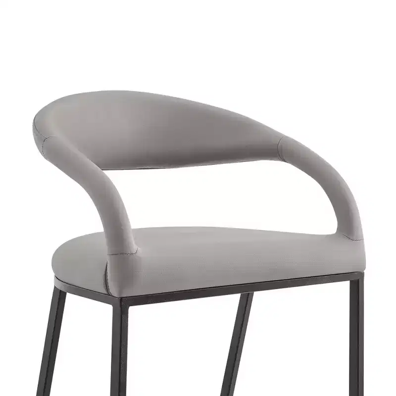 Armen Living 26 Ramona Iron and Faux Leather Counter Height Barstool