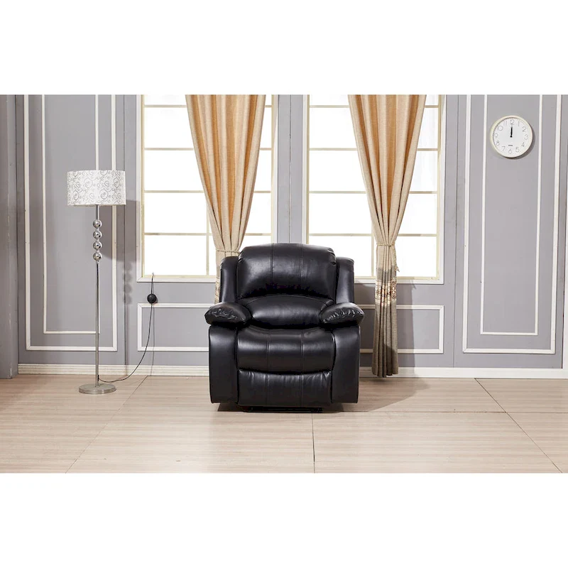 Bonded Leather Power Reclining Single Seat Recliner 8018