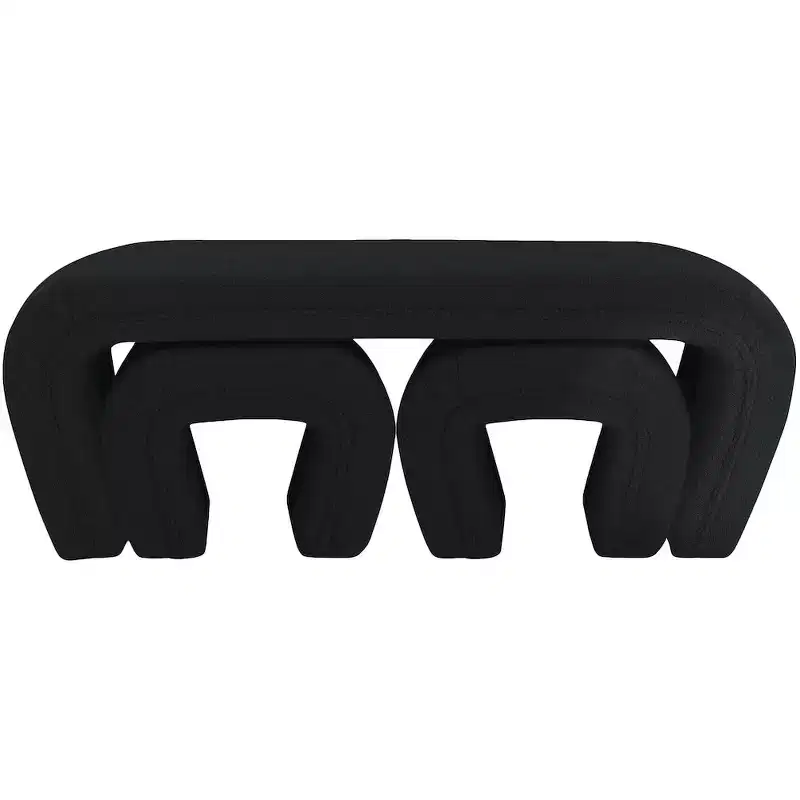 Meridian Furniture,Odelia Boucle Fabric Bench