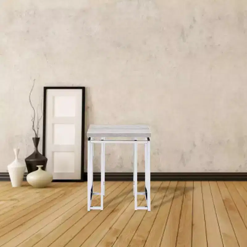 19 Chafik Table Bases Natural Oak/Chrome - Acme Furniture