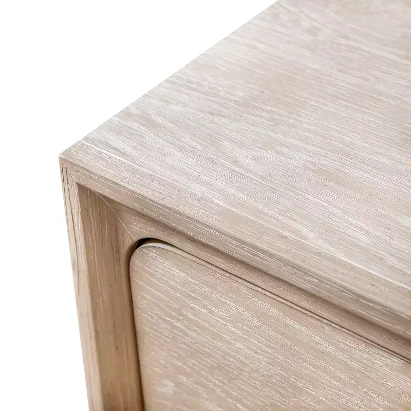 HOMES: Inside + Out 3pc Neovesi Wood 2 Nightstand and Dresser Set Boho Oak