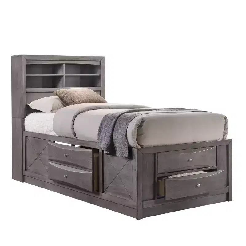 Madison Storage Bed Gray