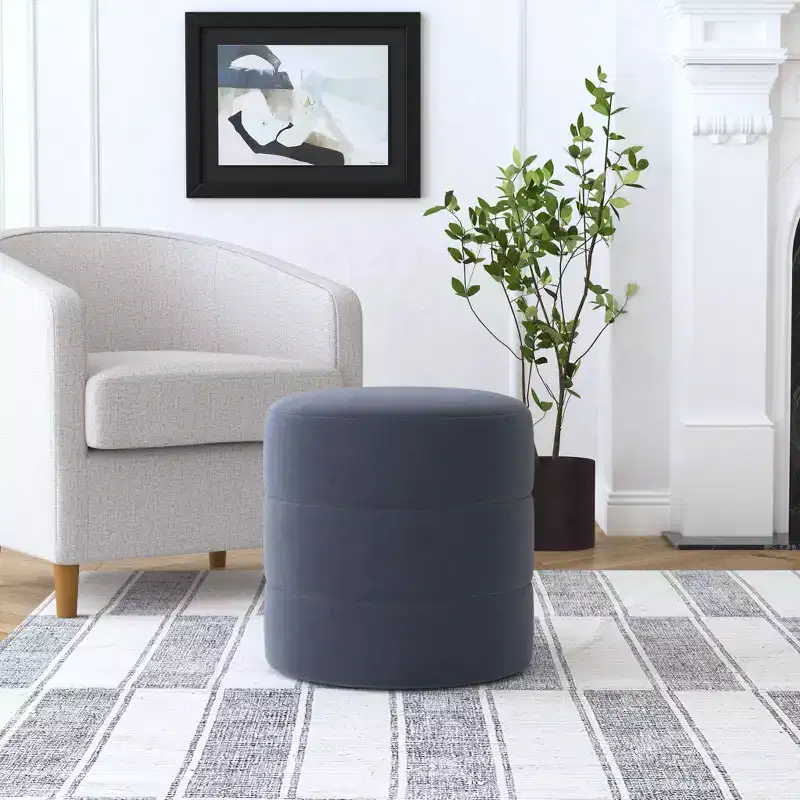 Round Upholstered Ottoman