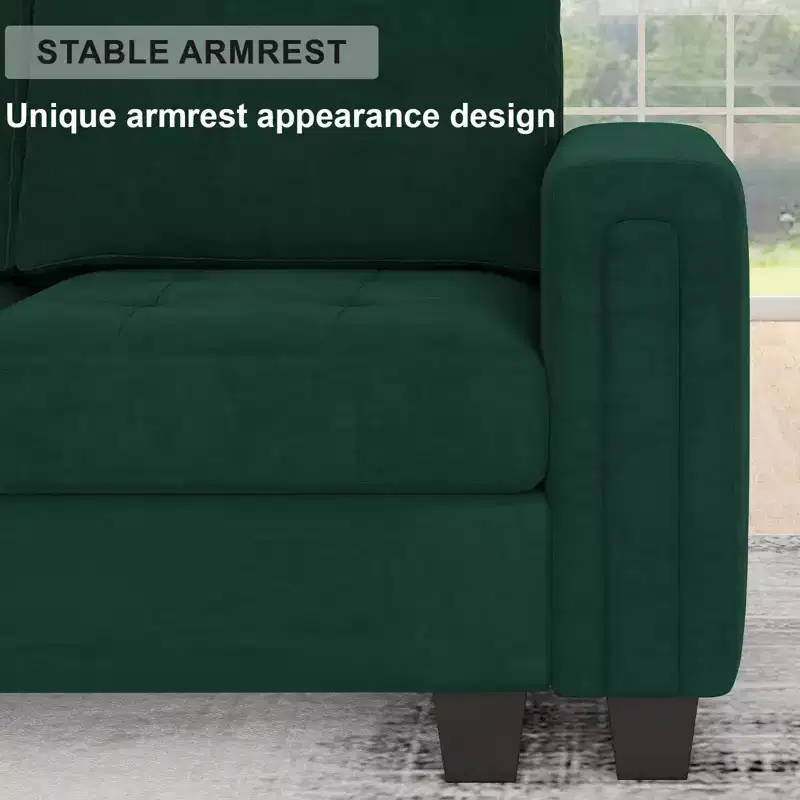 Belffin Modular Velvet Tufted Armrest Pair