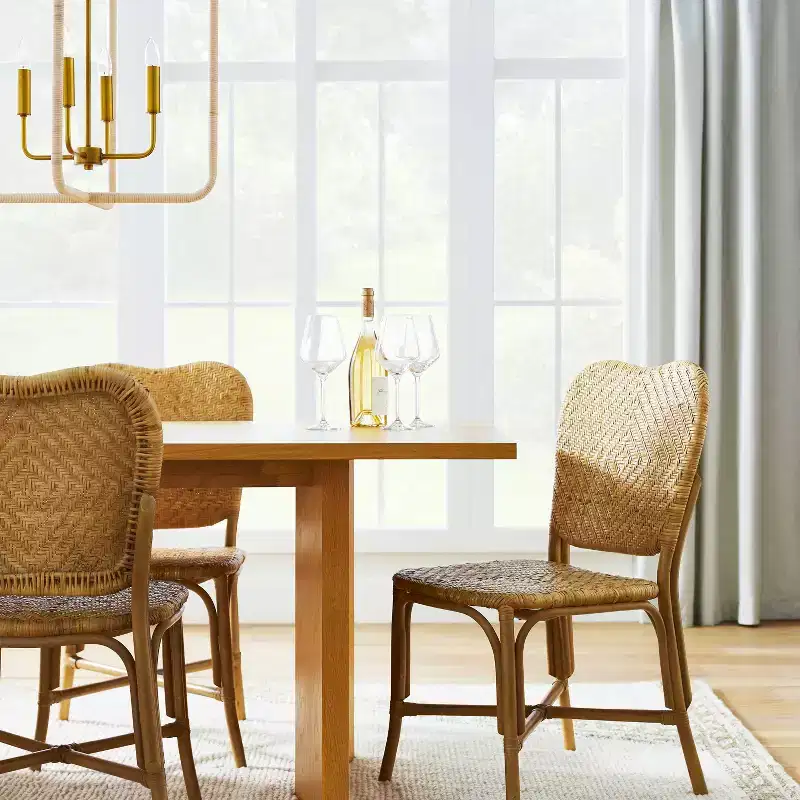Interlaken Rattan Seat and Back Dining Chair - Threshold™ designed with Studio McGee: Honey Yellow, No Assembly Required