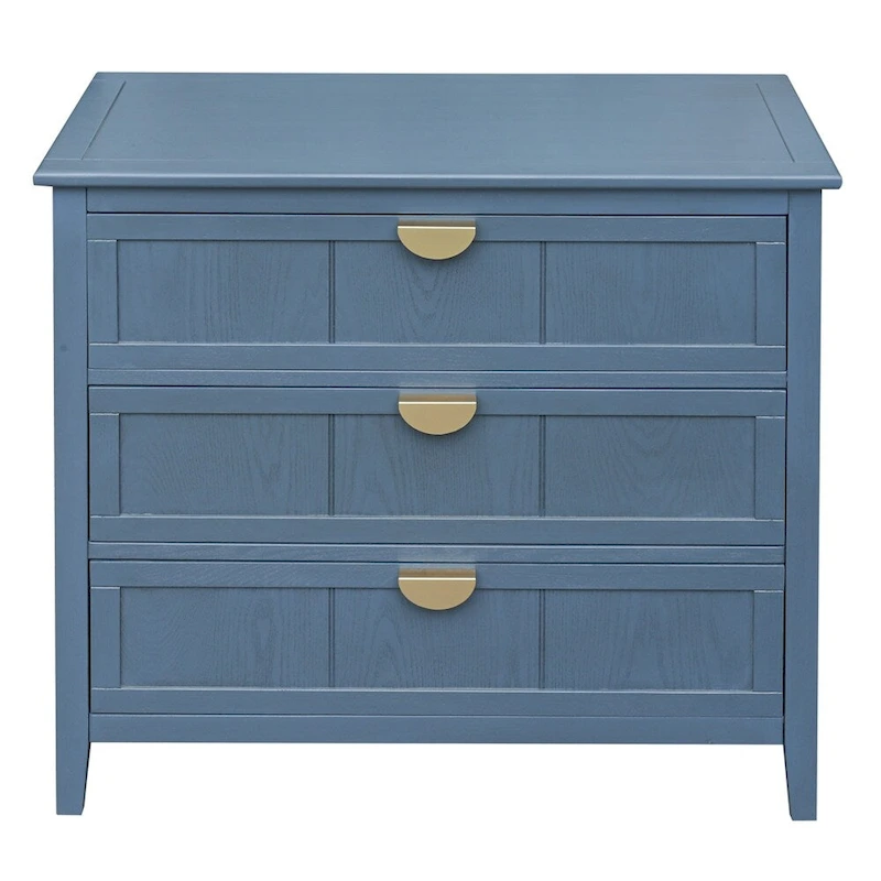 American Style Cabinet with Non-Slip Foot Pads and 3 Drawer