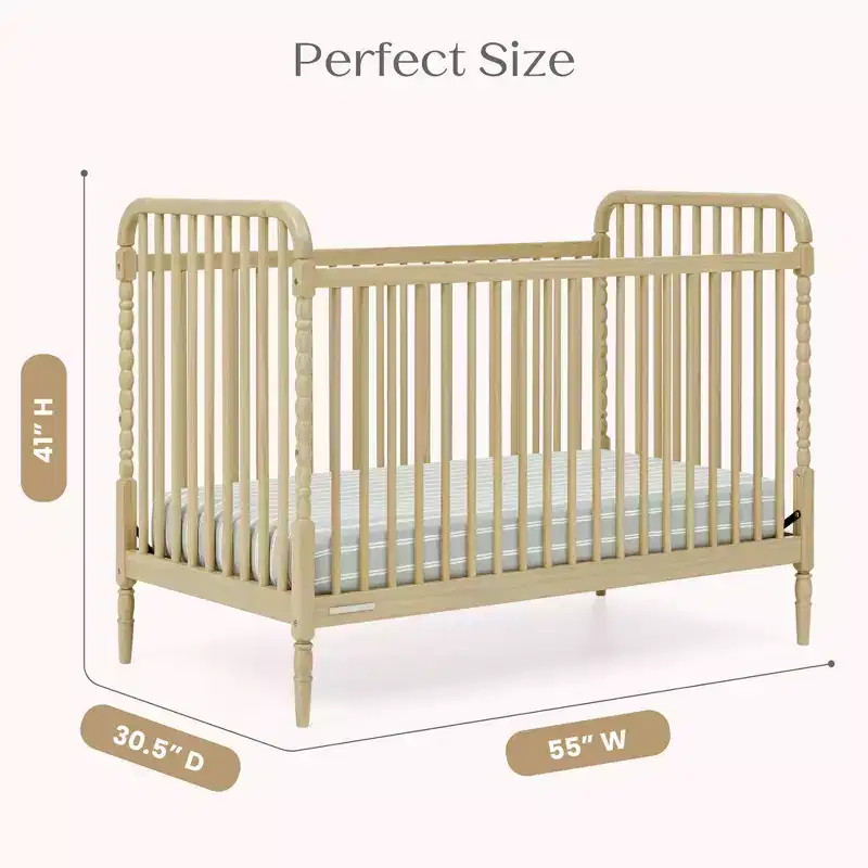 4-in-1 Convertible Crib – Solid Pine, GREENGUARD Gold