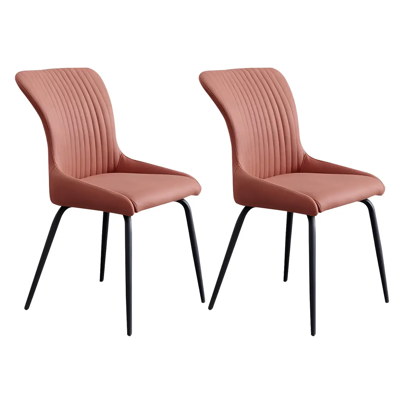 Industrial Dark Gray Armless Kitchen Dining Chairs
