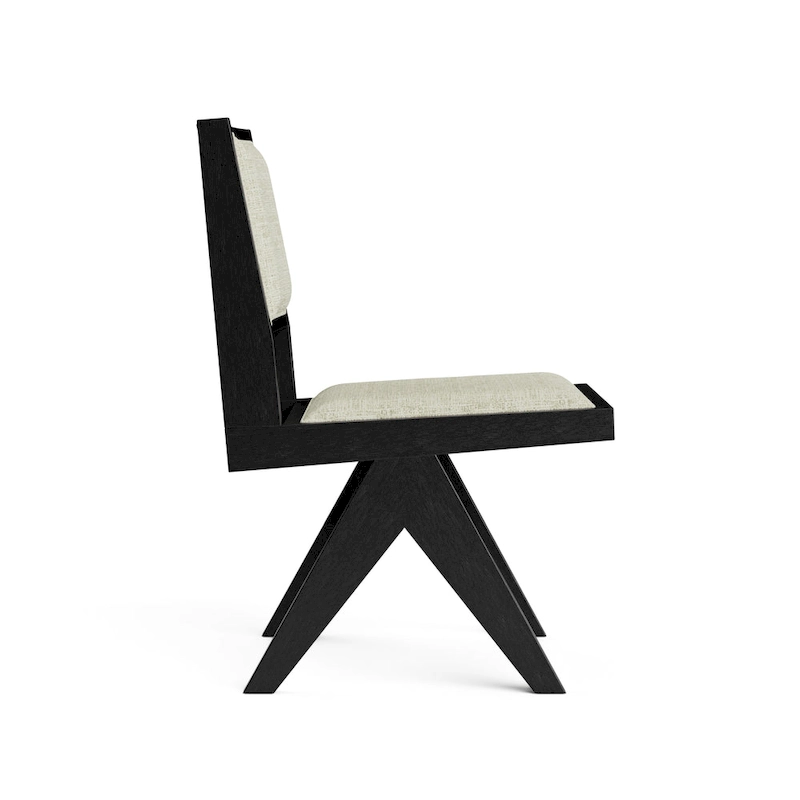Furniture of America Evrena Modern 5-Piece Black Solid Wood 48-inch Round Dining Set