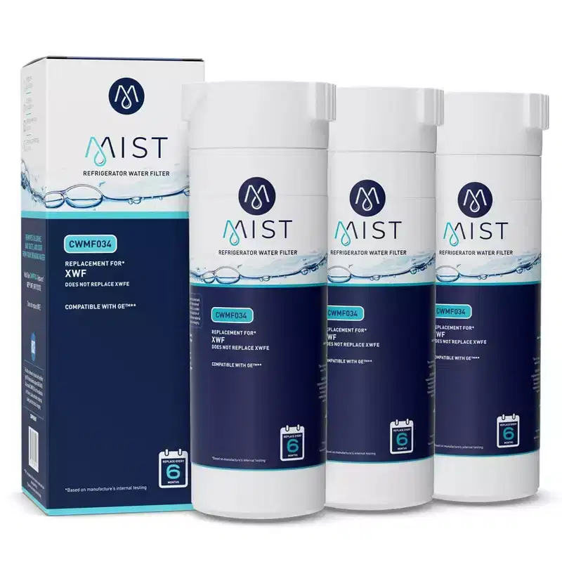 Mist GE XWF Compatible with GE XWF, WR17X30702, GBE21, GDE21, GDE25 Refrigerator Water Filter (3pk)