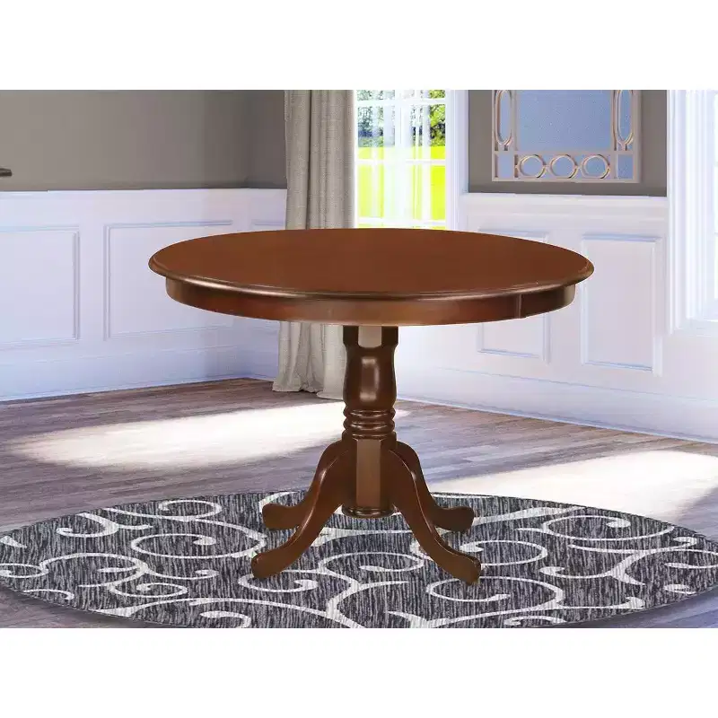 HomeStock Table 42 diameter Round Table, Black/Cherry