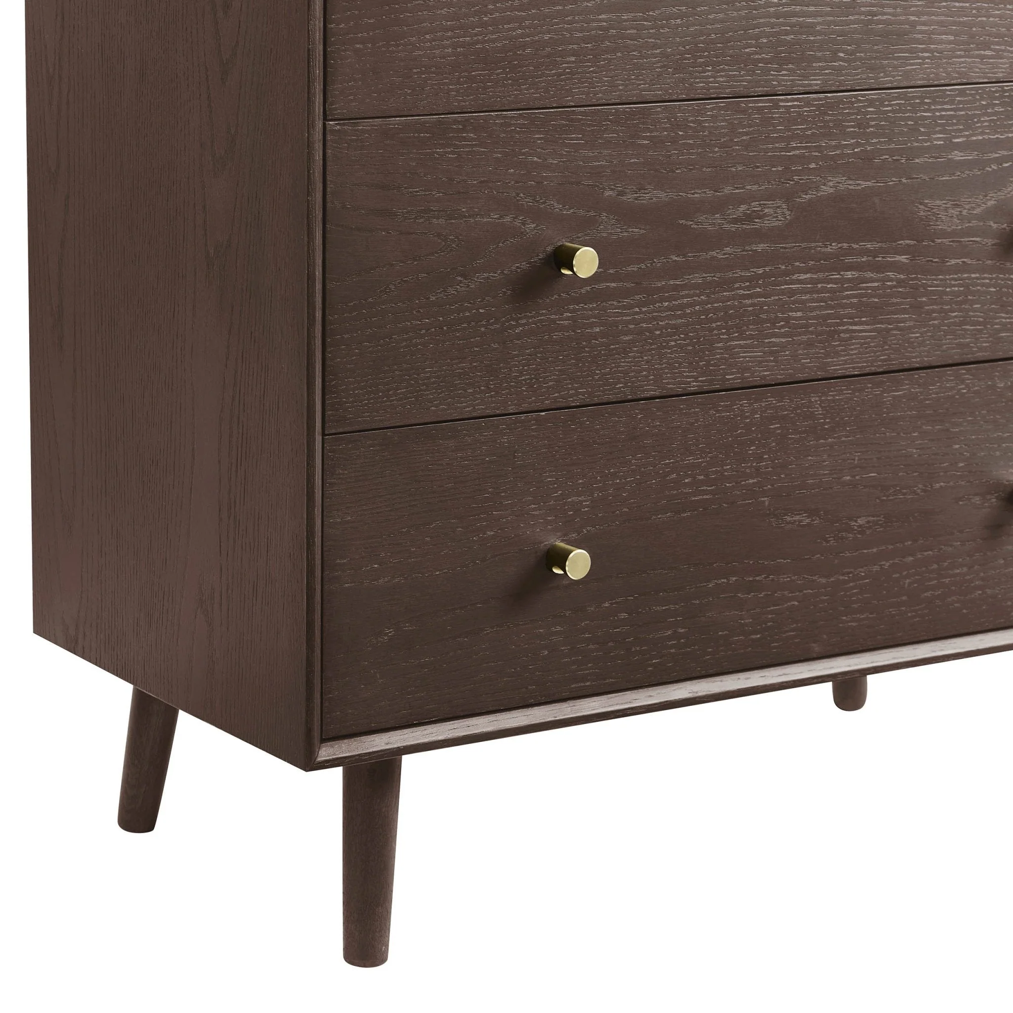Oak 3 Drawer Chest - Walnut