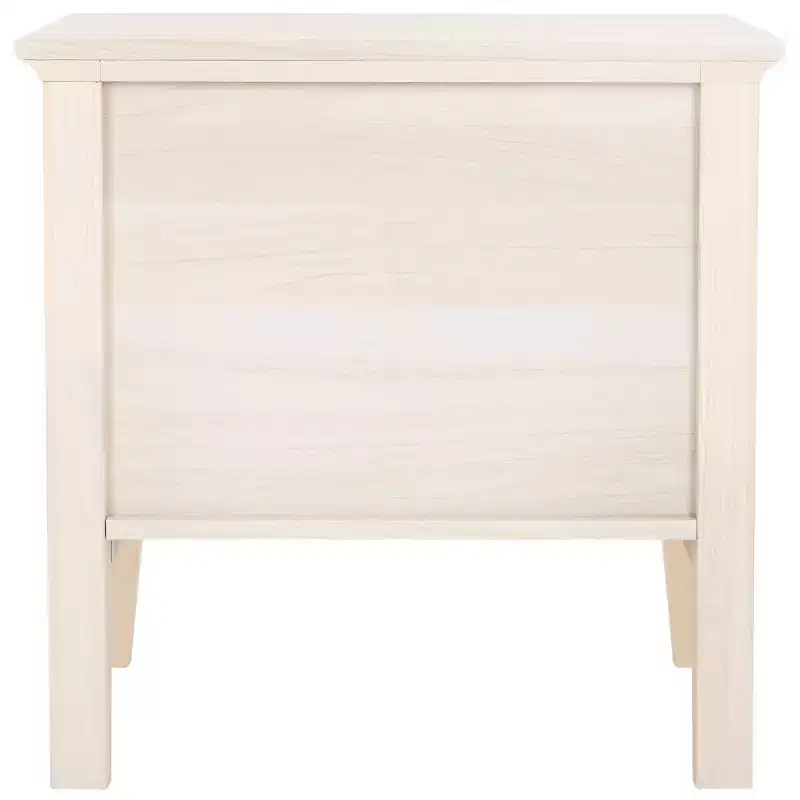 1-Drawer 1-Shelf Nightstand with Gold Pulls, Walnut Finish Bedside Table