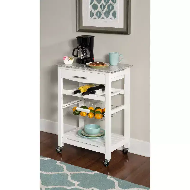 Roger Kitchen Island Granite Top - Linon