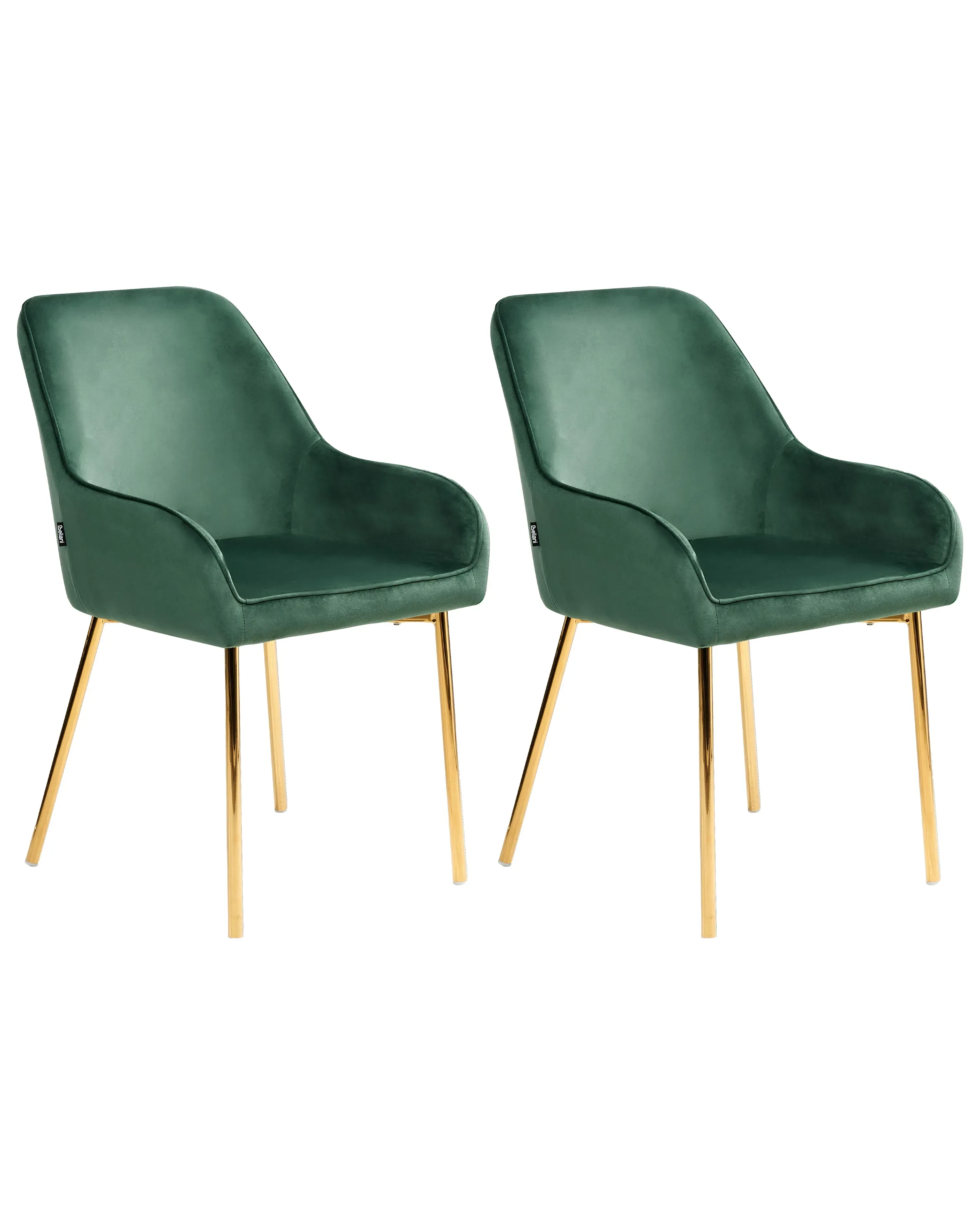 Set di 2 sedie da pranzo Velluto Verde