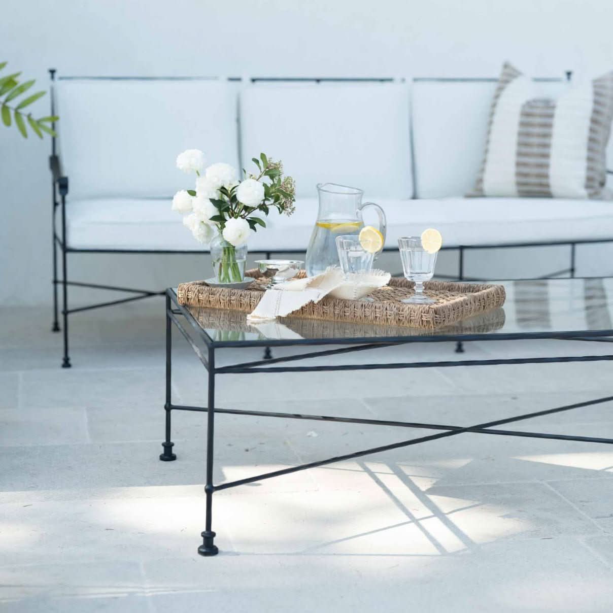 Outdoor 3 Seater Sofa - Boucle - With room for three adults—and a cozy spot for a fourth—the Sofa is the perfect companion for starlit evenings...