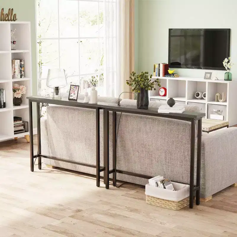 2-piece Set Triamine + Iron 200 * 15 * 79cm with Power Strip Foyer Table