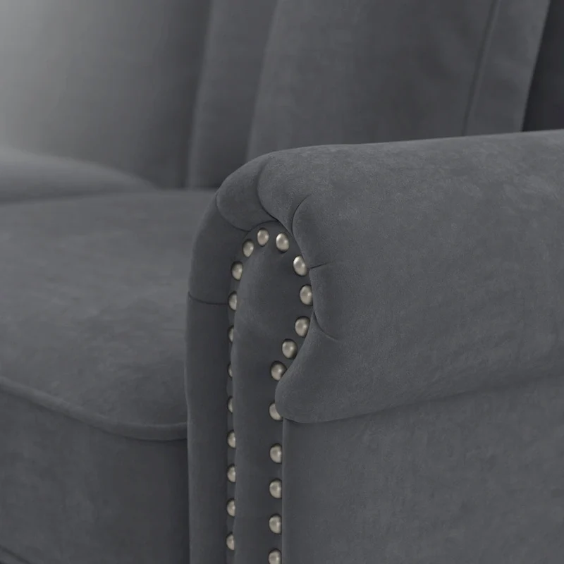 Bush Furniture Coventry Living Room Accent Chair with Ottoman Set