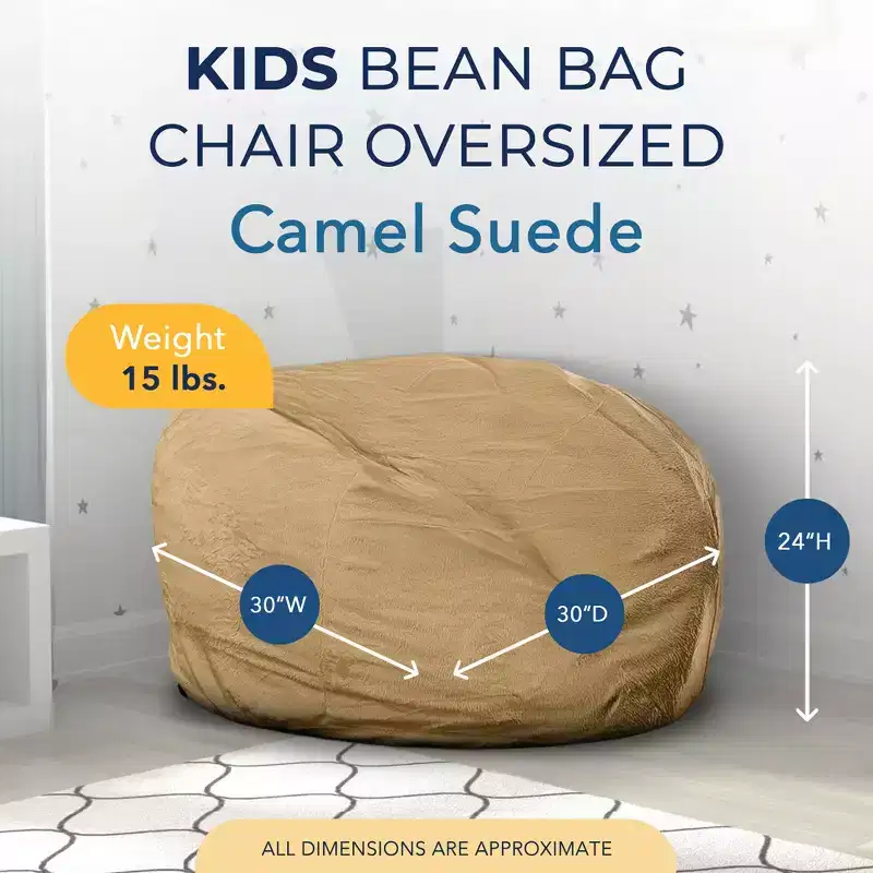 Kids Bean Bag Chair, Oversized Indoor Comfy Lounger