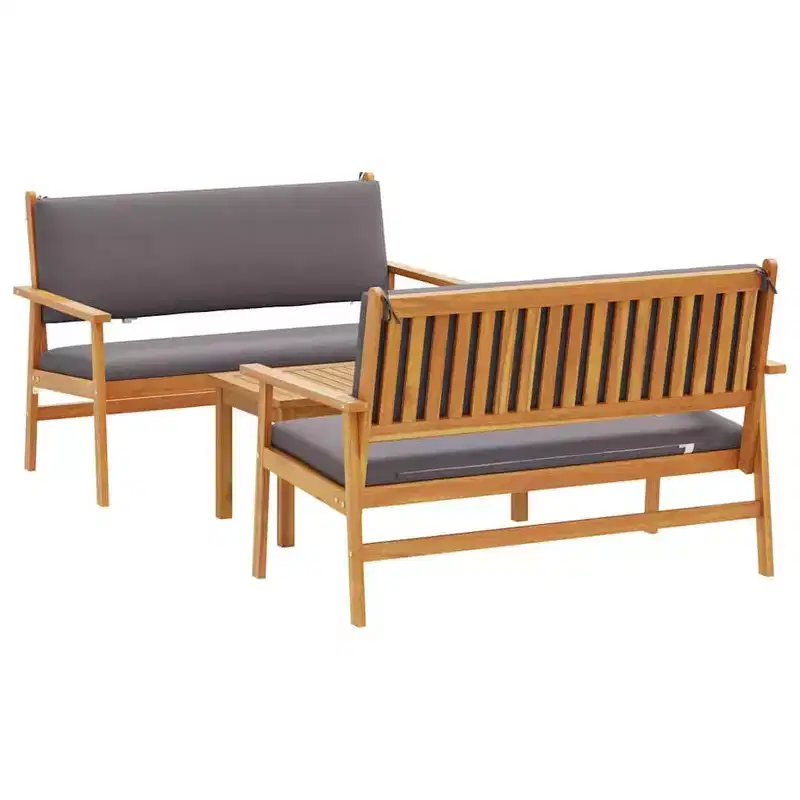 vidaXL Garden Sofa Set 4 pcs Brown 75 x 45 x 38cm Solid Acacia wood