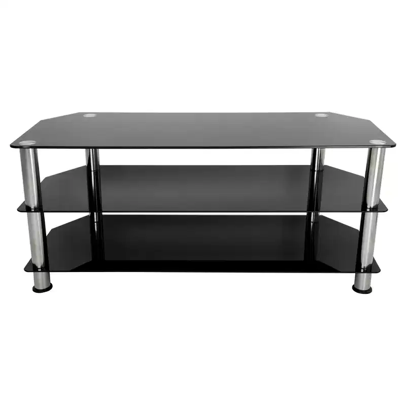 Glass Shelves TV Stand for TVs up to 55