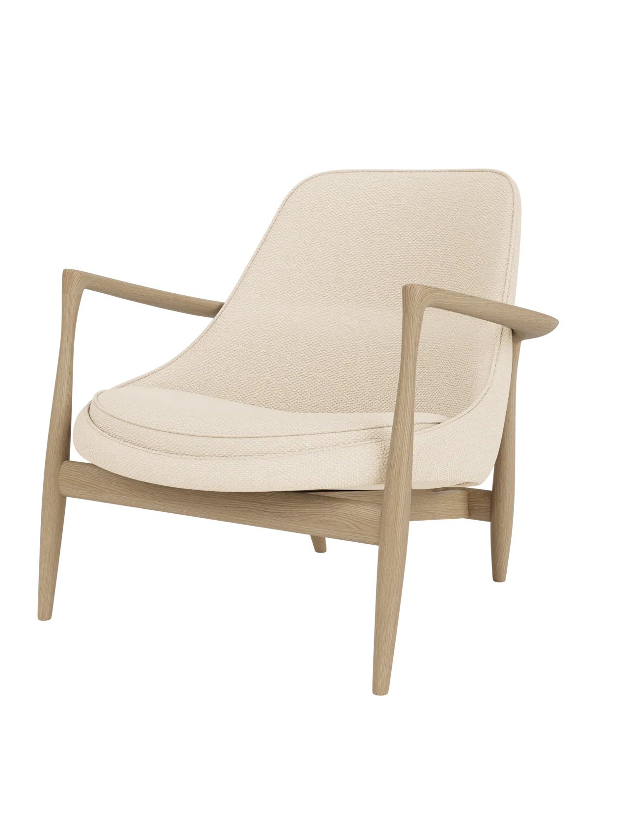 Leather Upholstered Lounge Chair with Sculpted Armrests for Living Room