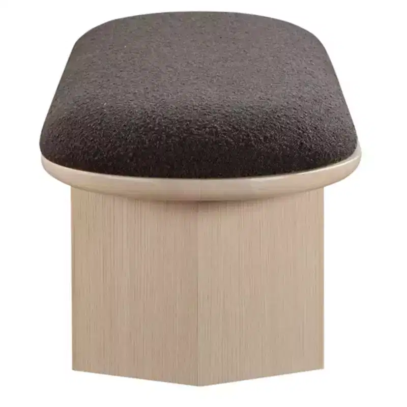 Meridian Furniture,Wilshire Boucle Fabric Bench