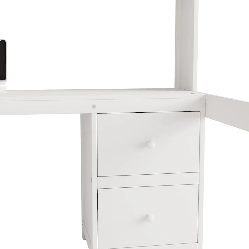 Loft Bed with Desk, Cabinets