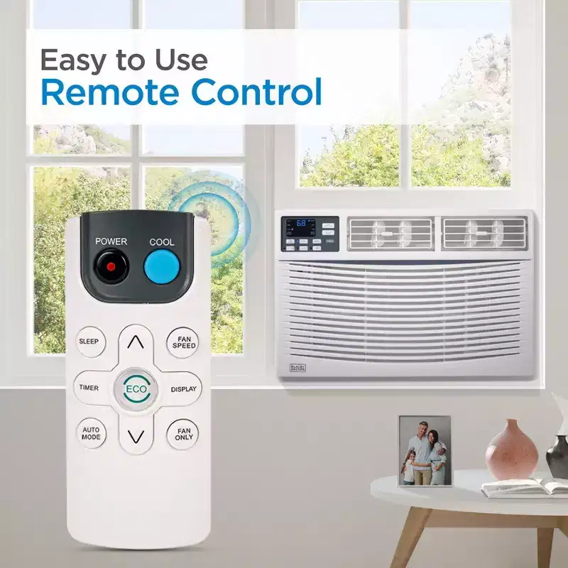 BLACK+DECKER Window Air Conditioners, 5,00014,000 BTU, Cools Rooms up to 700 Sq. Ft., with Remote or Manual Controls, Multiple Cooling Speeds