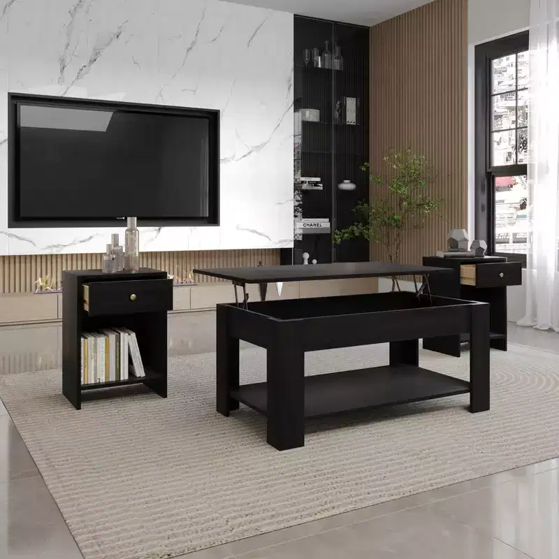Home Design Magnolia 3 Piece Coffee Table Set