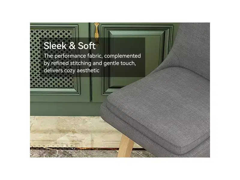 Blue Linen Swivel Counter Stool, Set of 2 (Metal Frame, Upholstered)