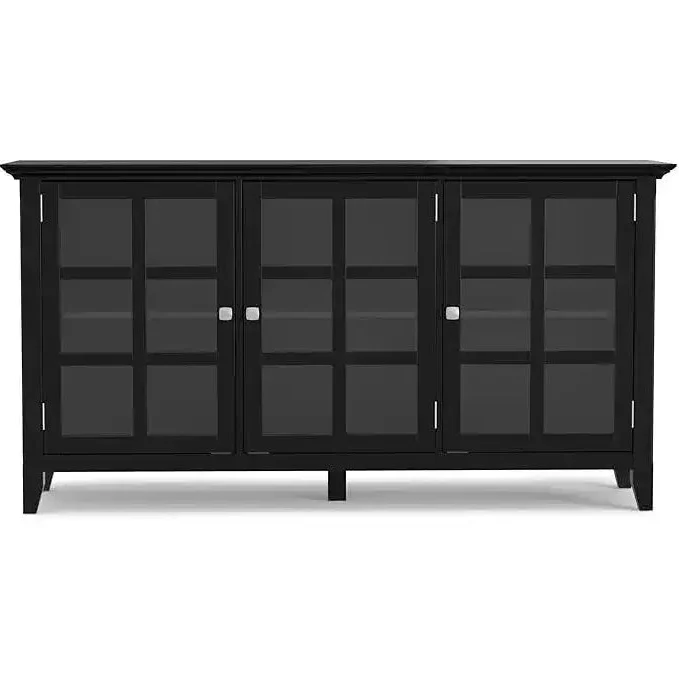 In H and 62 in.W Wood Utility Storage Cabinets with 3 -Doors and 3 Shelves