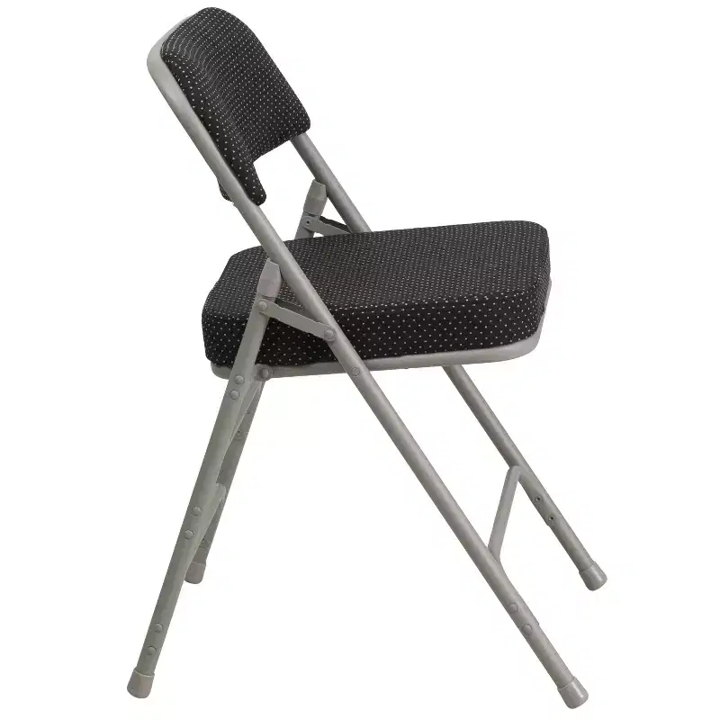 Flash Furniture 2 Pack HERCULES Series Premium Curved Triple Braced & Hinged Fabric Upholstered Metal Folding Chair