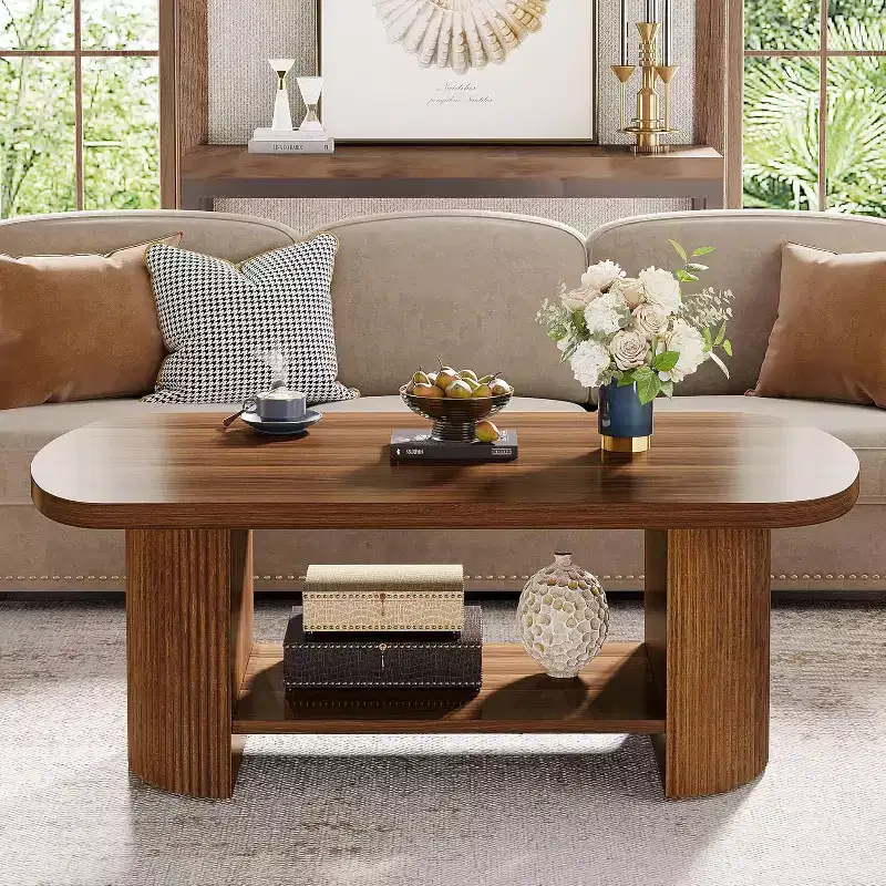 Lantine 2-Tier Oval Coffee Table