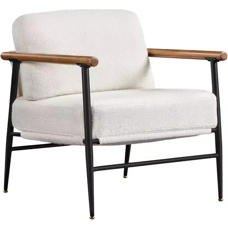 Mid-century Accent Chair Reading Chair with Metal Frame for Living Room, Bedroom
