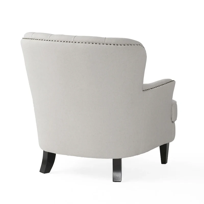 Tafton Tufted Club Chair with Ottoman by Christopher Knight Home