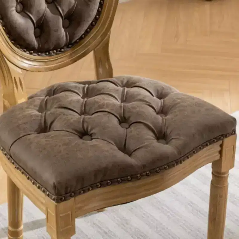 Dining Chairs Set of 2 with Hard Wood Frame, Dining Chairs with Upholstered, French Country Farmhouse Style