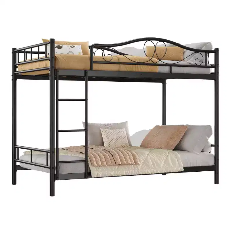 COZONY Twin Over Twin Bunk Bed, Heavy Duty Metal Frame Full Length Guardrails 400 LBS Capacity