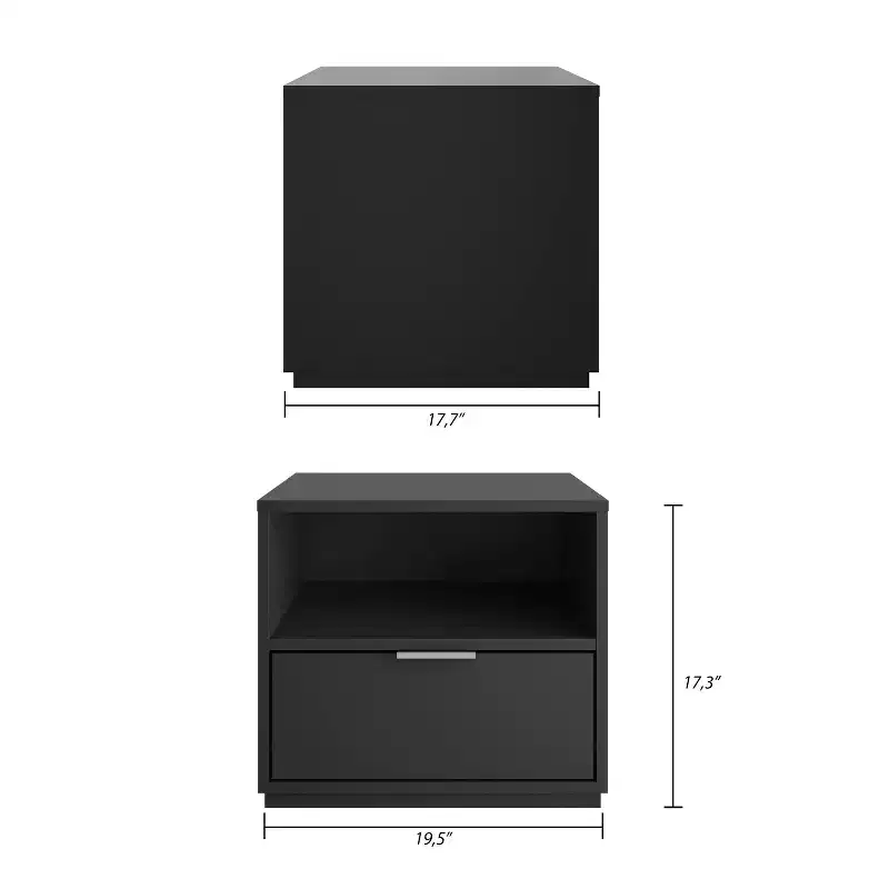 Nexera Hunter 1 Drawer Nightstand